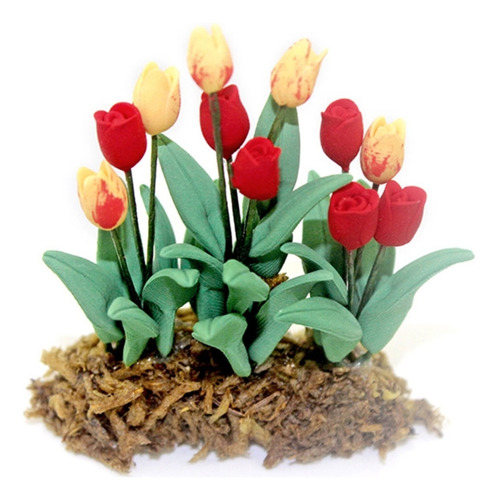 Miniflores Y Plantas De Tulipanes Coloridos De Accesorios Pa