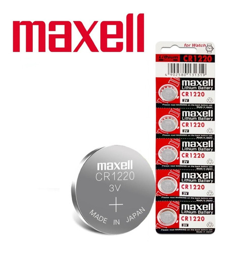 Maxell Cr1220 3v X5 Unid / Crisol Tecno
