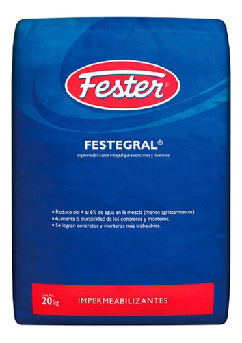 Aditivo Mejorar Concretos Morteros 20kg Fester Festergral