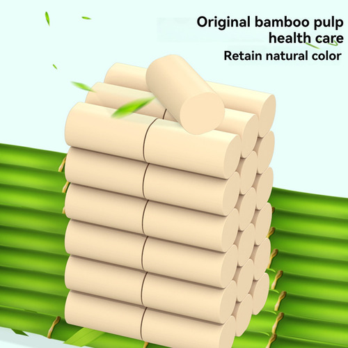 Papel Higiénico De Pulpa De Bambú Enrollado: Grueso, Afable,