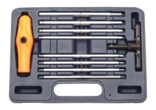 Bhi100 10 Piece Extra Long Sae Ball Hex Ing T-handle Set