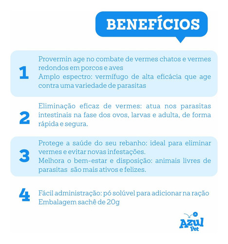 Porcos Caipira Vermífugo Provermin 20g