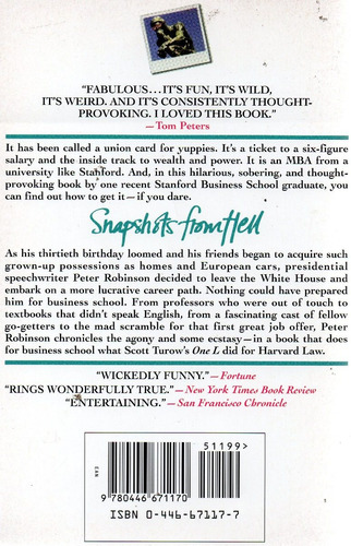 C1 Peter Robinson -snapshots From Hell: The Making Of An Mba (Usado)