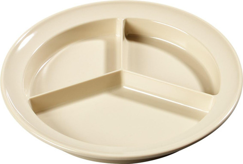 Carlisle Foodservice Products Kle Plato Hondo De 3 Compartim