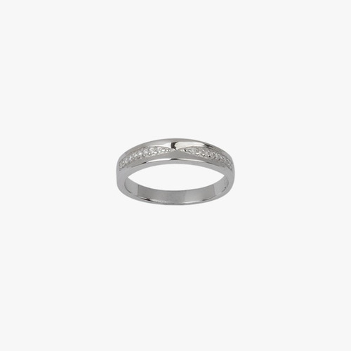 Anillo Medio Sin Fin De Plata 925 Y Cubics Mod. 10327