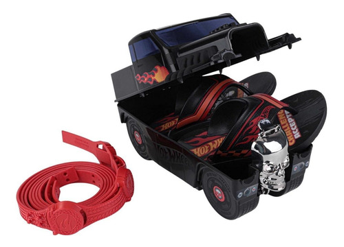 Imagem 5 de 6 de Chinelo Hotwheels Masculino Infantil Menino + Carro Mochila