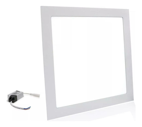 Painel Led Embutir 18w Quadrado Branca Ip40 Bivolt Asus