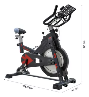 Bicicleta Fija Para Spinning Indoor Cardio 10kg Porta Termos Color Negro