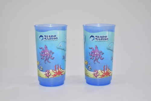 Imagen 1 de 1 de Vaso Plástico Marino *2 Unidades Mundo Marino 350 Cc