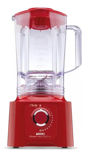 Liquidificador Arno Power Max 1000w Ln59 Vermelho Vel 15 3,1 L 127v