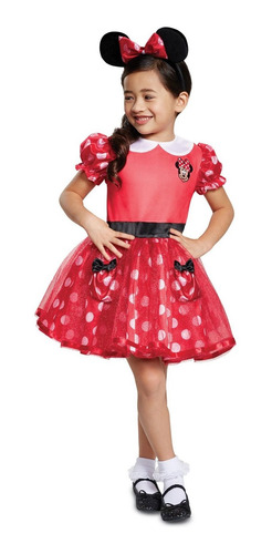 Disfraz Talla 2t Para Niña De Minnie Mouse Rojo Para