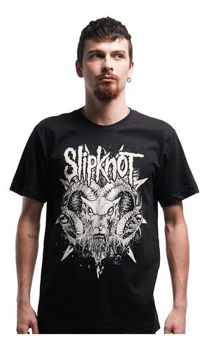 Camiseta Slipknot Cabra Gusano Rock Activity 