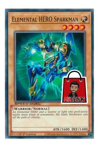 Elemental Hero Sparkman - Miltienda - Yugioh - Héroe Chispas