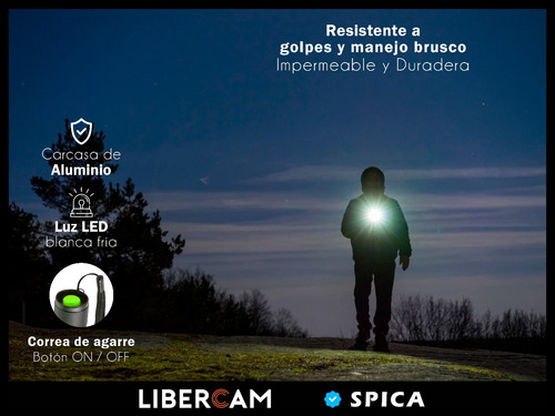 Imagen 4 de 6 de Linterna Tactica Led Militar Spica X40 Bateria Recargable