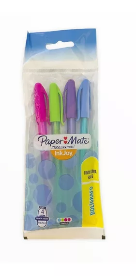 Boligrafos Paper Mate Kilometrico Inkjoy 1.0mm X 4 Colores