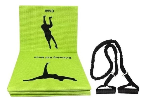 Combo Banda Elastica Agarre Enfundada + Mat Yoga Plegable 