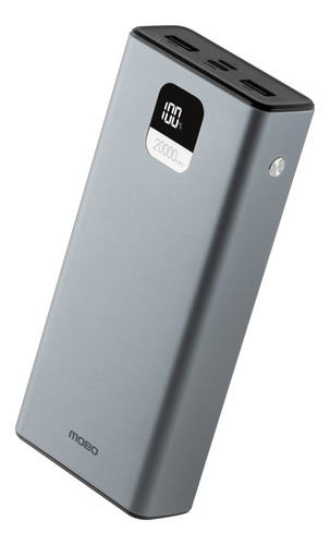 Power Bank Boost Mobo 20000mah 2 Puertos Usb-a 1 Usb-c Gris