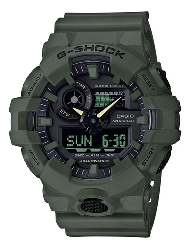 Reloj G-shock Casio Serie Xl Para Hombre Ga-700uc-3acr, Colo