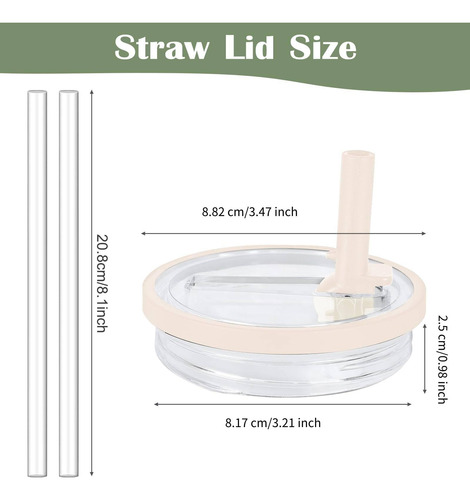 Tampa Flip Straw De 900 Ml, Pacote Com 2 Unidades Para Copo
