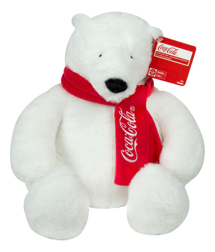 Oso De Peluche Polar 16'' Con Bufanda Coca Cola