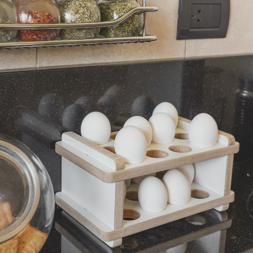 Imagen 2 de 4 de Huevera De Madera 24 Huevos -diseñamos Y Fabricamos