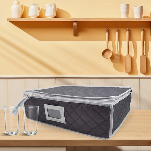 Solución De Almacenamiento Caja De Taza De Té Gris