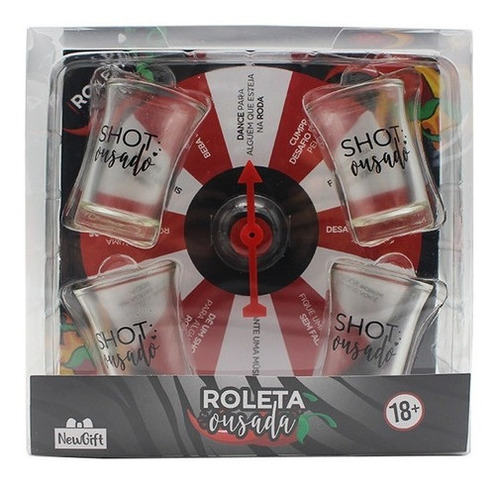 Kit Copo De Shot Jogo Game Roleta Ousada Drink Chopp Bear Zc