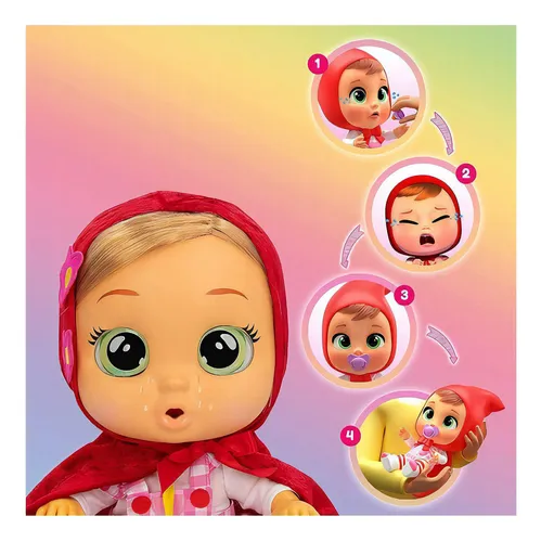 Muñeca Cry Babies Scarlet Bebés Llorones Caperucita Roja Bbx