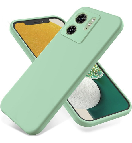 Funda De Teléfono De Silicona Líquida Verde Para Motorola Ed
