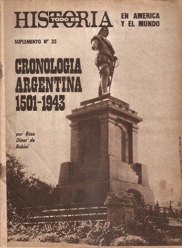 Suplemento Revista Todo Es Historia Nº 35 Cronologia Argenti