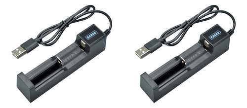 2 Cargadores De Batería Usb De 1 Ranura, Universal, Carga Rá