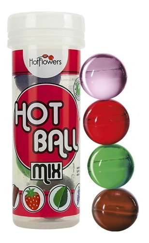 Hot Ball mix bolinhas explosivas Hot Flowers 4 Sabores chocolate morango menta e uva