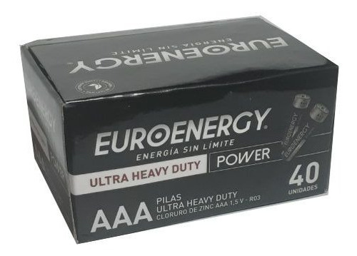 Pack X 40pilas Aaa Euroenergy Zinc 2x20sh Lh