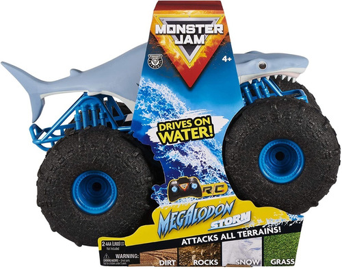 Carro Monster Megalodon Con Control Remoto 