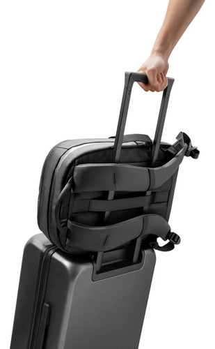Mochila Tomtoc 20lt Para Notebook 15.6'' Diseño Minimalista Color Negro Diseño De La Tela Liso