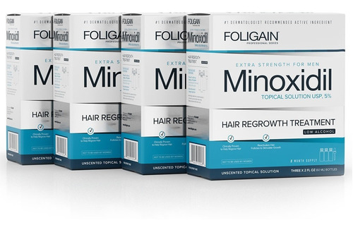  Foligain Minixidil 5% Formula Tópica Bajo Alcohol 12 Meses