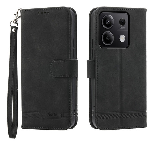 For Xiaomi Redmi Note 13 5g Wallet Credit Card Case+strap