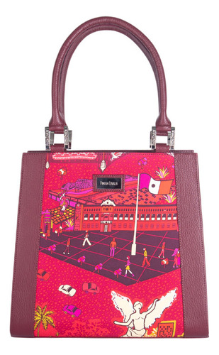 Bolsa Yaab Pineda Covalin Diseño Mi Ciudad Color Rojo