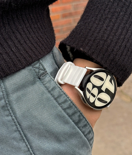 Malla Lineas Para Samsung Galaxy Watch Active 1 Y Active 2 Blanco