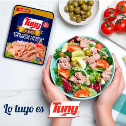 Atún En Agua Tuny Clásico 8 Sobres De 75 G C/u