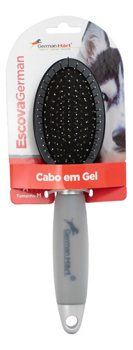 Escova Sem Bolinha Cabo Gel P/ Cães Média Germanhart Cor Cinza