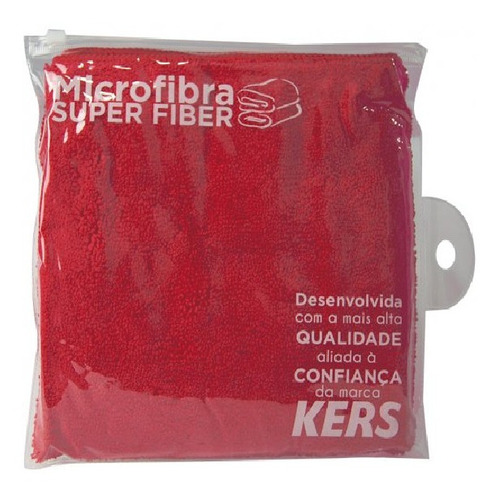 Toalha De Microfibra Super Fiber 40x60 Vermelha Kers 300gsm