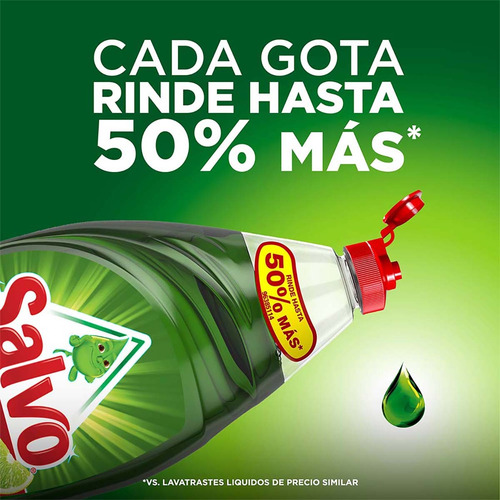 Lavatrastes Líquido Salvo Limón Triple Poder 1.4 Litros
