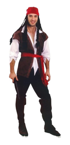 Disfraz Adulto Pirata Jack Sparrow Talla S/m M/l L/xl