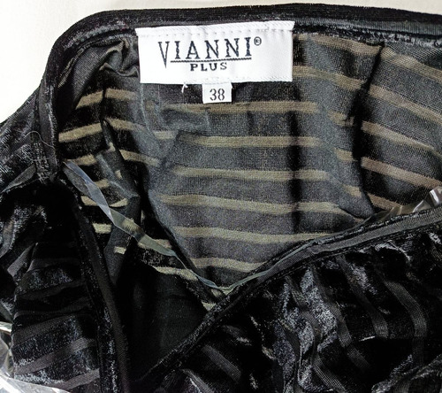 Blusa Larga Negra; Seda Y Transparencia T38 Rebajada Con 50%