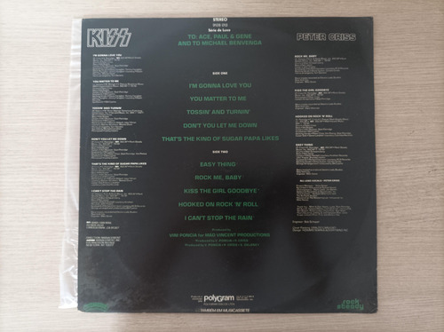 Lp Vinil Kiss Peter Criss Com Encarte (Usado)