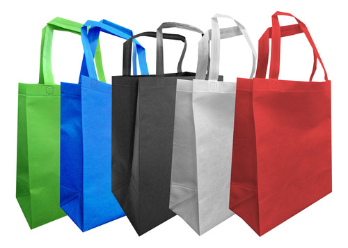 100 Bolsas Verticales Ecologicas Reutilizables Publicitarias
