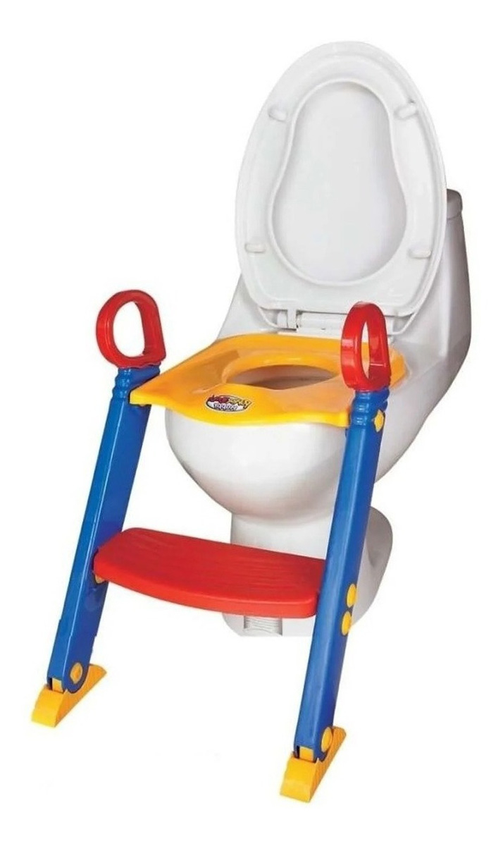 Asiento Adaptador Escalera Inodoro Wc Para Niños Color Amarillo