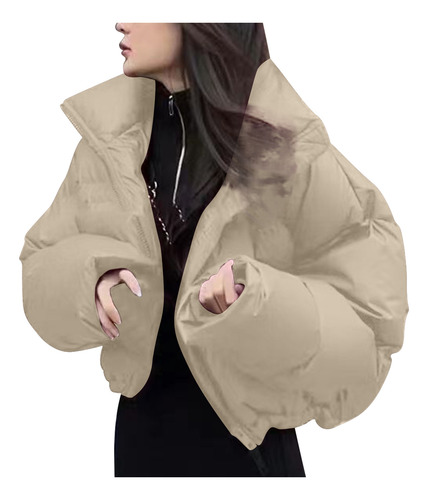 Chaqueta A La Moda Para Mujer Con Bolsillo Con Cremallera, Abrigo Largo De Invierno