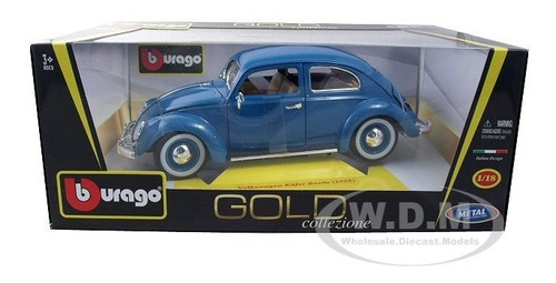 1955 Volkswagen Beetle Kafer Blue 1/18 Burago